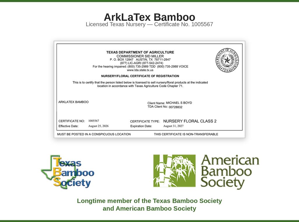 arklatex bamboo ebay badge